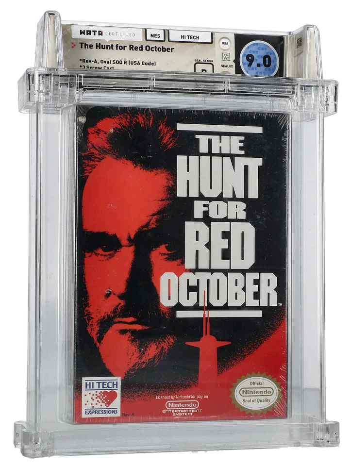1991 Nintendo NES The Hunt For Red October Graded WATA 9.0 B Sealed Sean Connery - Image 3 of 4