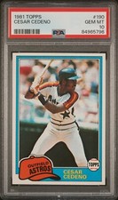 1981 Topps #190 Cesar Cedeno - PSA 10