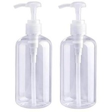 Pump BottlesClear Dispenser 10oz Shampoo BottlesPump Containers Pack of 2