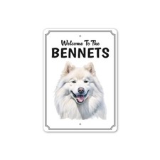 Samoyed Welcome To Personalized Sign