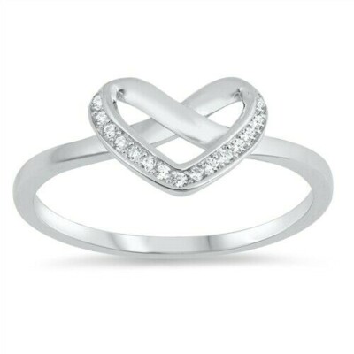 Heartring☆ 925 Sterling Silver Pink Sapphire Splash Heart Ring, 1.28