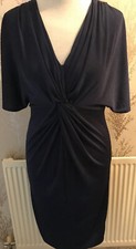 LIPSY Navy Silky/Twist Front Size 10 RRP £55