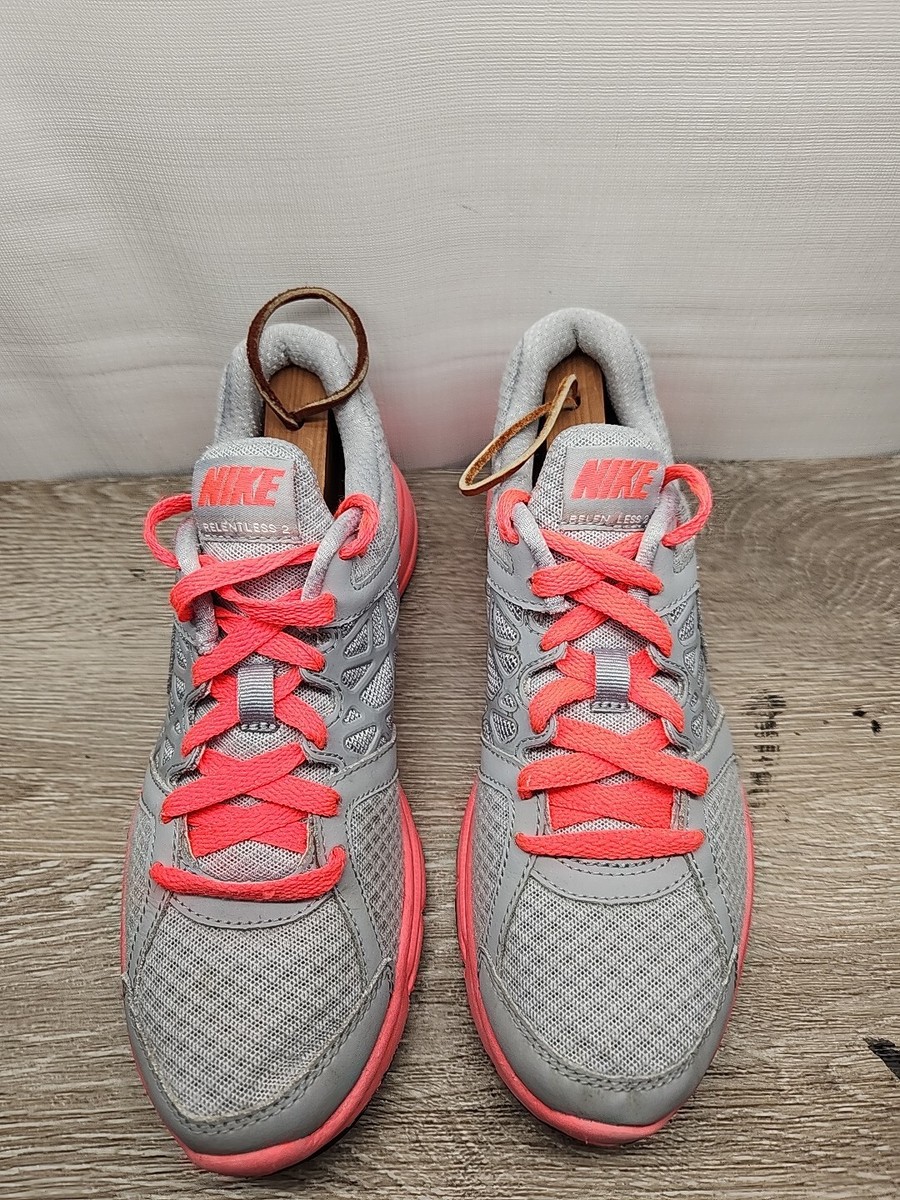 NIKE Womens Air Relentless 2 512083-002 Gray Coral Running Shoes