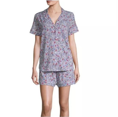 Liz Claiborne Damen Floral XS 2-teiliges kurzes Pyjama Nachtwäsche Set Neu mit Etikett