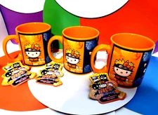 3 Bioworld Sanrio X Naruto Shippuden & Hello Kitty And Friends 20 oz Ceramic Mug