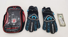 Renegade GK Triton 9 Keeper Gloves Black with Blue Trim  Size 9 - READ CONDITION