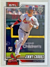 2026 Topps Series One Base Card # 73 Jimmy Crooks, St. Louis Cardinals RC