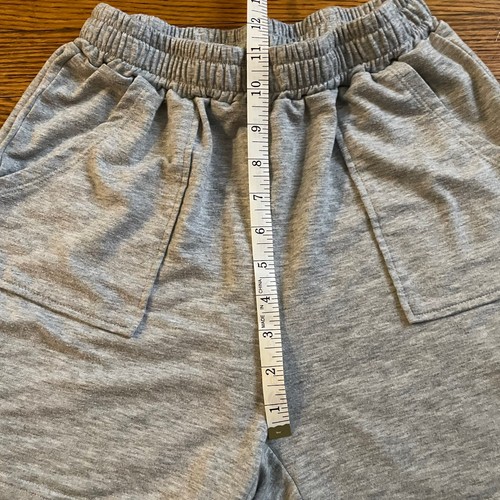 High Waisted Basic Grey Lounge Sleep Shorts With Pockets Size Small - Picture 4 of 6