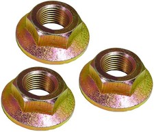3-Pack 712-0417a Spindle Blade Hex Flange Nut 5/8-18 for MTD Other, Silver