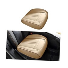 Car Front Seat Covers, Leather Anti-Slip Vehicle Front Seat Protection Beige