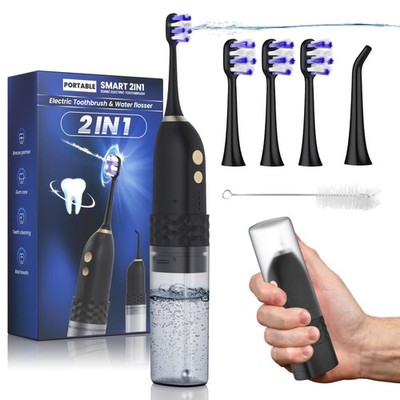 Electric Toothbrush with Water flosser, 2 in 1 Teeth Cleaning Kit, Toothbrush...