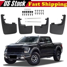 4PC Fits 2015-2018 Ford F150 F-150 Wheel Lip Front+Rear Splash Guard Mud Flaps