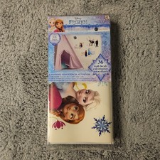 NEW Disney Frozen Anna Elsa Olaf Sven Kristoff 36 Wall decals glitter stickers