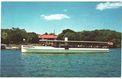 Walworth Lake Geneva Wisconsin Mail Boat Plastichrome Colourpicture Publishers