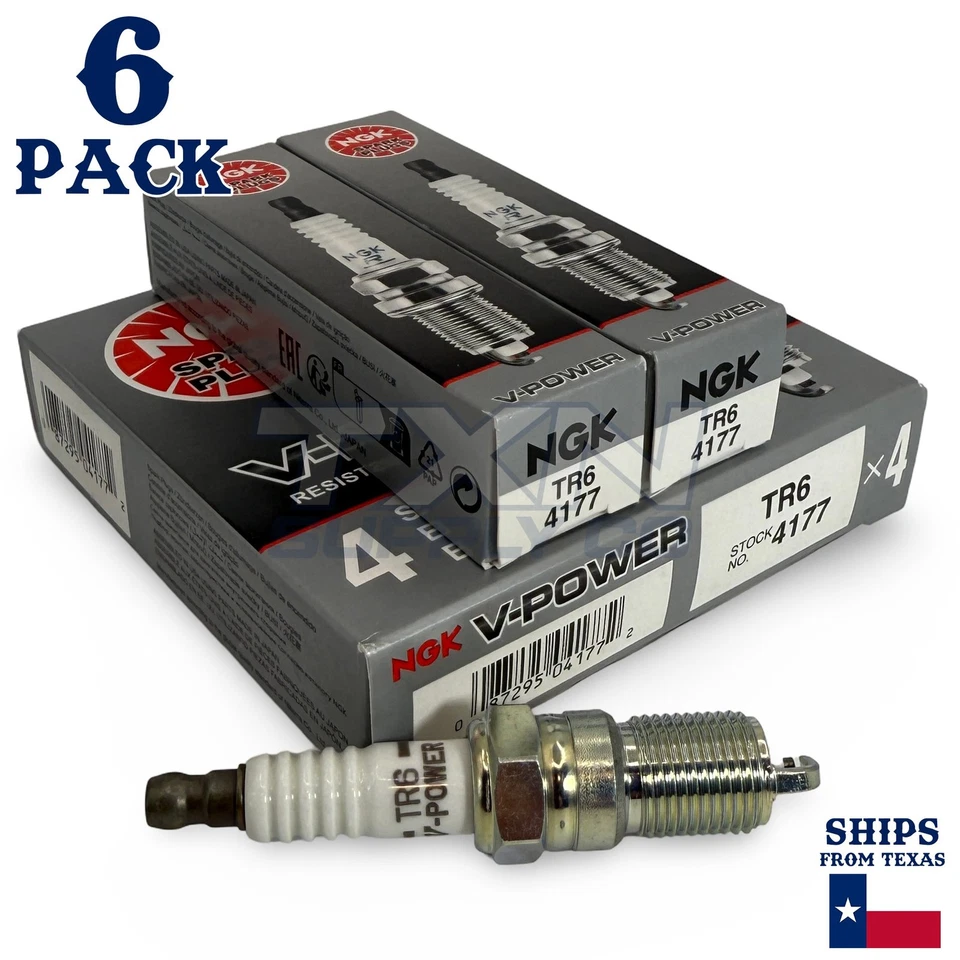 6 只装 NGK V 电源火花塞 2003 - 2005 适用于 Mercury Sable V6 3.0L — 第 2/3 张图片