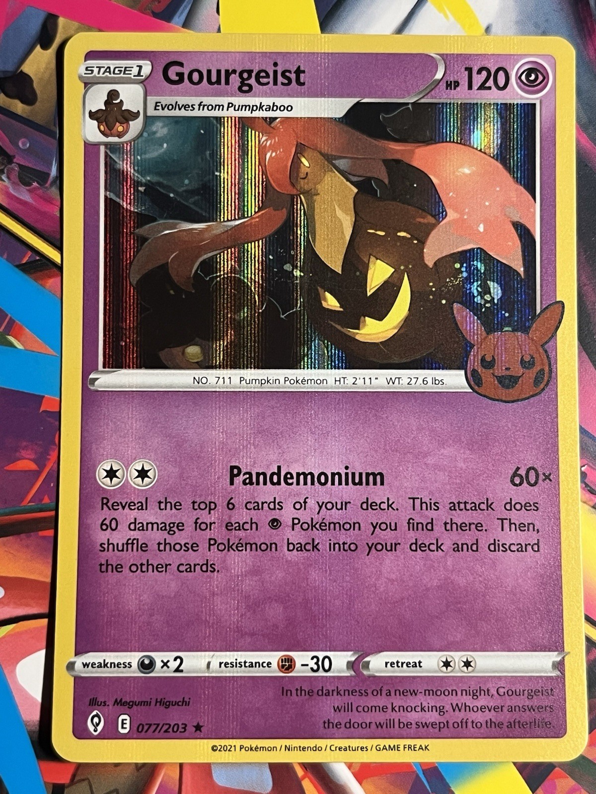 Pokemon - Halloween  Trick or Trade - Gourgeist - 077/203 - Holo Rare - NM