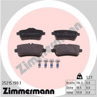Zimmermann Bremsbelagsatz Scheibenbremse 25215.190.1 FüR Mercedes W166 X166 C292
