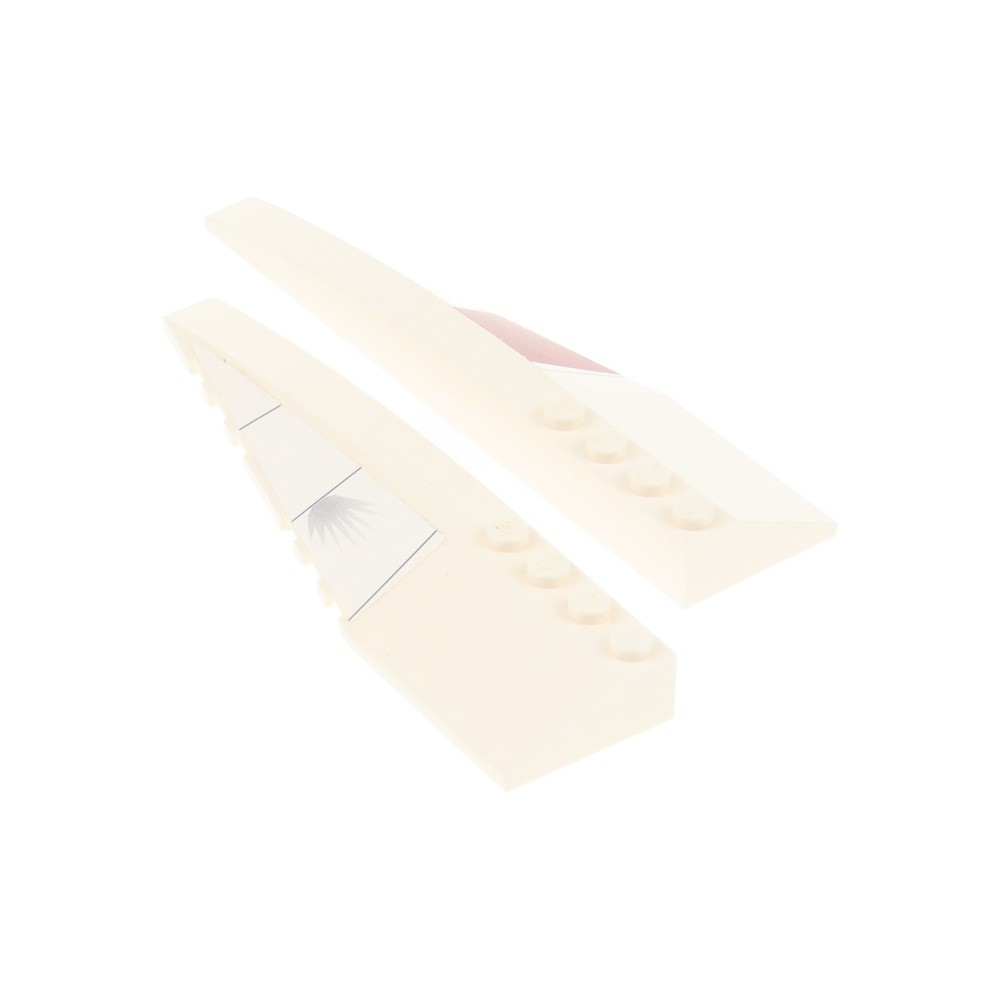 2x LEGO Technic Wedge Plate 12x3 White Left Right Sticker 42061pb24 42060pb24