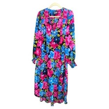 Reformation Floral Midi Dress Multicolor Size L