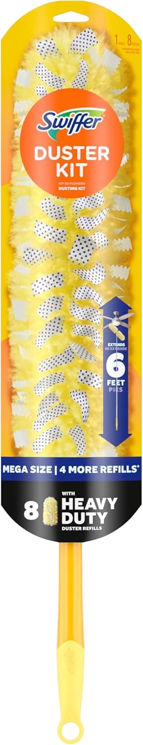 Duster Kit with 6 Ft Extendable Handle Heavy Duty Starter Kit with 8 Refills