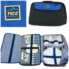 Picnic set for 4 TCL Cool Carry Camping Insulated Travel bag carrying case