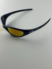 Oakley Straight Jacket Dark Blue Frame Fire Iridium Lens 1999 Version No Flames