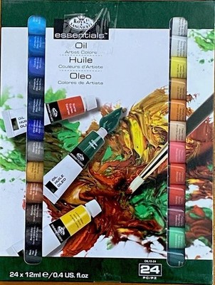 Oil Artist Color Set By Royal & Langnickel Essentials 24 12ml (0.4 US Fl Oz) New