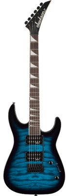 Jackson  JS Series Dinky JS20 DKQ 2PT, Amaranth board, Transparent Blue Burst
