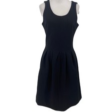 J Crew Pleated Black Sleeveless Dress New with tags Size 4