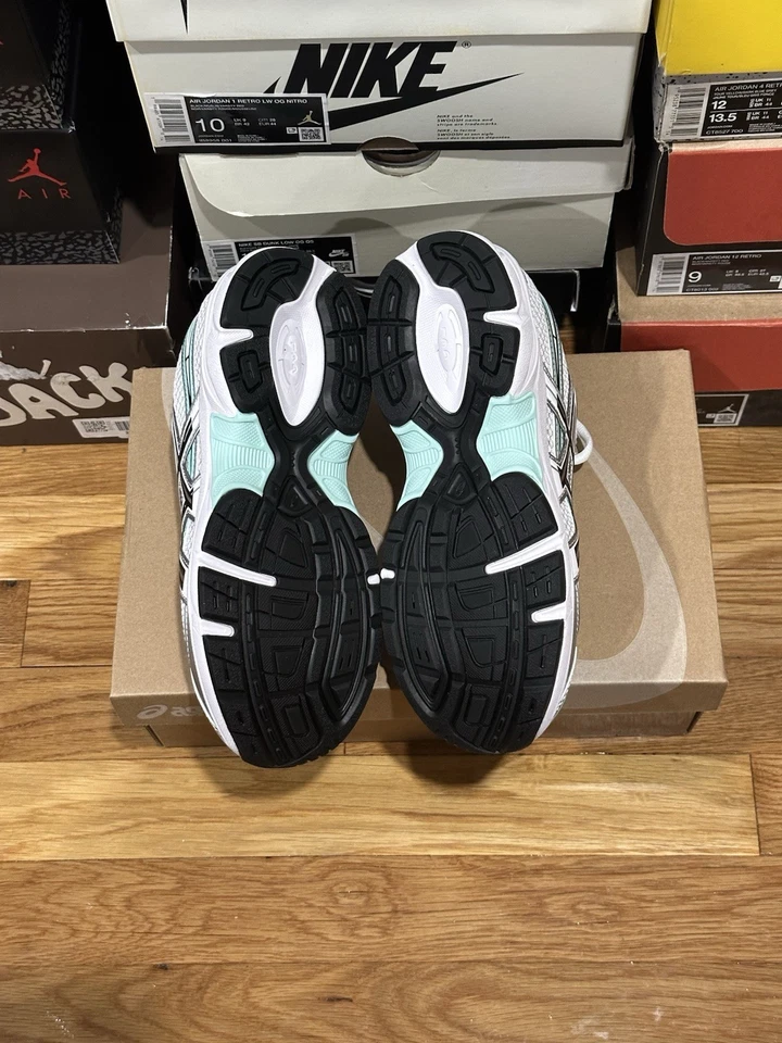 ASICS Gel 1130 Blanco/Negro Aqua Grade School Zapatos para Correr EE. UU. Talla 4 Juvenil Nuevos Foto 3 de 4