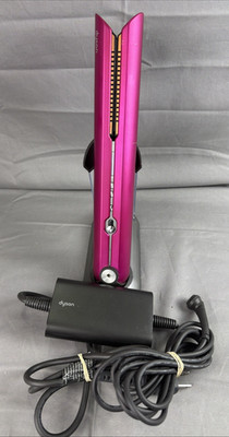 Dyson Corrale HS03 Hair Straightener Fuchsia w/ Dock Charger TESTED Weak Battery