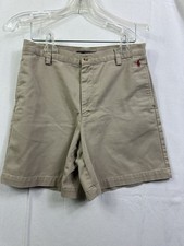 Vintage Polo Sport Ralph Lauren Relaxed Fit Long Tan Chino Shorts Women Size 6