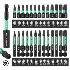 WORKPRO 27pcs Impact Torx Bit Set (TT7-TT40), Security 1 in&2 in 