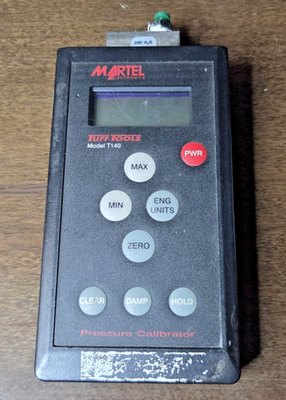 #ad Martel Electronics Tuff Tools Model T140 Pressure Calibrator not operational $600.00