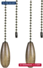 PATIKIL Ceiling Fan Pull Chain Extender, 2Pcs 12" Decorative Wooden Pendant Exte