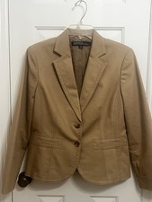 EUC Tan Khaki KASPER Business Suit Jacket Womens Size 14P 14 Petite SALE