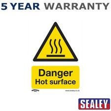 Image of Sealey Worksafe� Danger Hot Surface Safety Sign Self-Adhesive Vinyl SS42V1