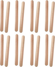 8 Pairs Classical Wood Claves, Musical Percussion Instrument, 8 Inch Rhythm N...
