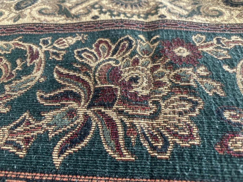 Tapiz vintage tapizado/tela cortina-aprox. 4 yardas más 2 pies x 53" de ancho Foto 3 de 4