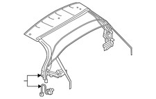 Genuine Mazda Convertible Top Frame Guide N243-r1-100p Genuine Mazda Convertible Top Frame Guide N243-r1-100p