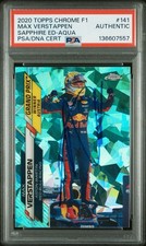 Max Verstappen 2020 Topps Chrome F1 Aqua Sapphire /99 Auto PSA Authentic 