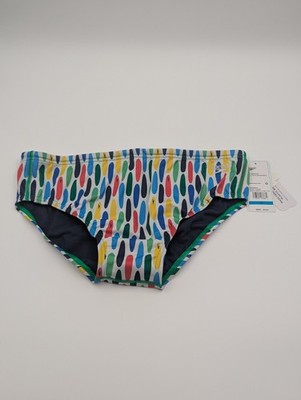 Speedo Mens Size 36 Vibe Collection Brief Eco Endurance Swim Suit Bright Multi