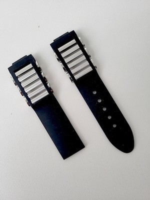 NEW OEM Authentic 24/21mm JORG HYSEK rubber strap black color 24/21mm
