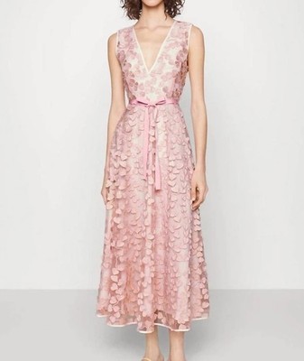 NWOT Marella by Max Mara Flora Long Dress Powder Pink Size: US6 M Spring/  Party | eBay