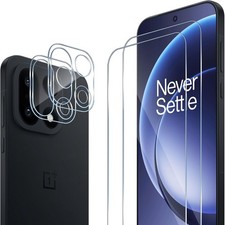 Screen Protector for OnePlus 15, Tempered Glass Film & Camera Lens Protector (2