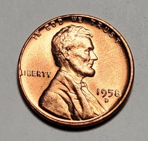 1958 D LINCOLN WHEAT PENNY UNC #C8849