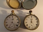 2 x Antique Swiss Made Pocket Watches (not working) plus case