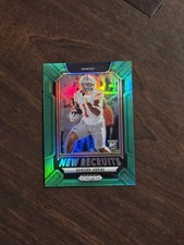 Quinshon Judkins 2025 Panini Prizm Draft Picks New Recruits Green Prizm RC