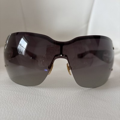 Authentic Used Gucci 2797 Shield Sunglasses GG 2797/S C. J5GMH Gold & Tortoise