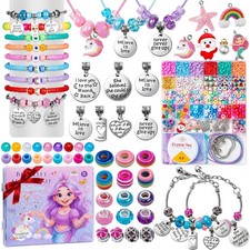 Charm Bracelet Making Kit for Girls - 1400 DIY Beads and Accessorie